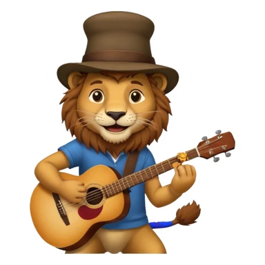 lion Musician sticker