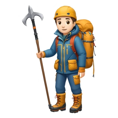 fullbody mountaineer sticker
