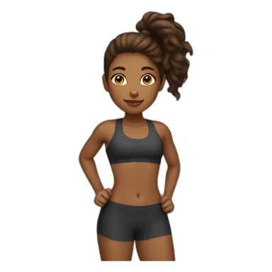 Fitness brown girl  sticker