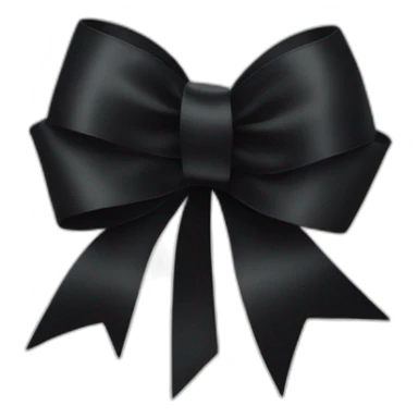 a black ribbon bow sticker