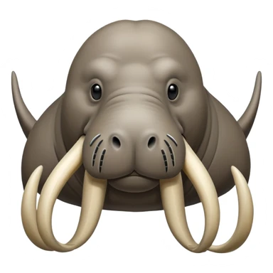 walrus with tusks sticker