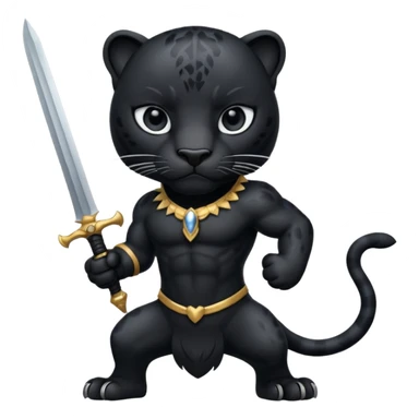 Panther with sword  sticker