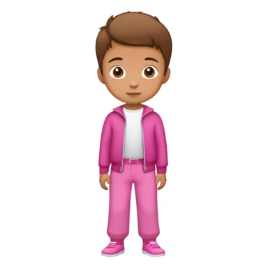 Small boy wearing pink juicy pants  sticker