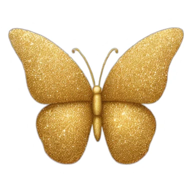 gold-glitter-butterfly sticker