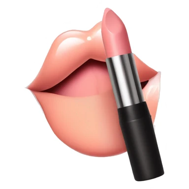 Beautiful lipstick with an applicator in pink peach shades sticker