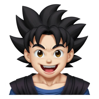 Goku black laugh trempling scary  sticker