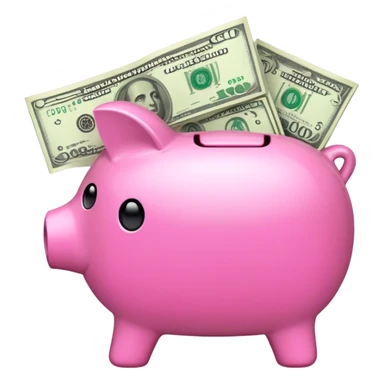 Pink aesthetic cash logo sticker