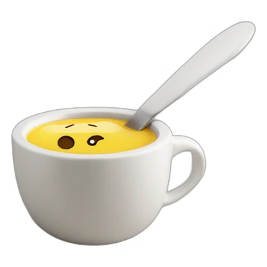 taza de ceramica agarrando una cuchara sticker