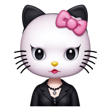  goth hello kitty sticker