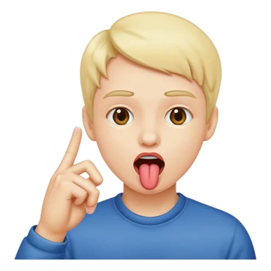 Person pinching there fingers with there tongue out sticker