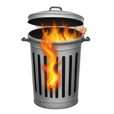 Trash can on fire  sticker