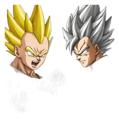 vegeta vs sangoku sticker