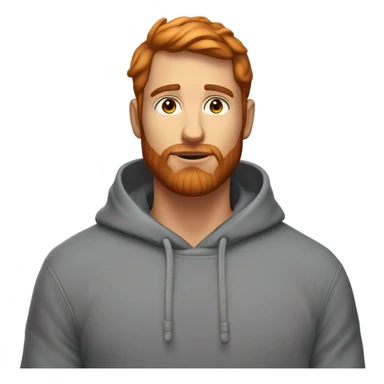 Handsome man with red beard short hairs and 3 days beard wearing a hoodie as he is praying sticker