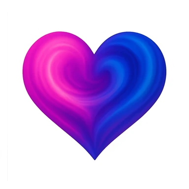 heart with a swirling magenta and blue gradient sticker