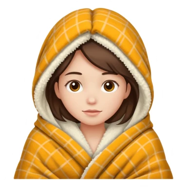 Girl wrapped in blanket  sticker