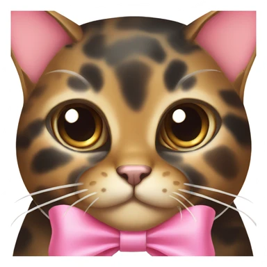 tortoise shell cat with a pink bow on it sticker