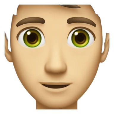 Men with brown hair and green eye sticker