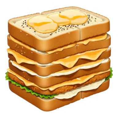 katsu sando sandwich cut in half sticker