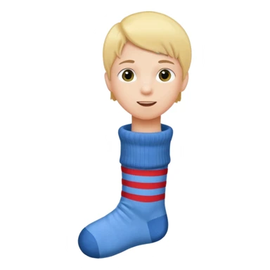 Younger kid sock over leg sticker