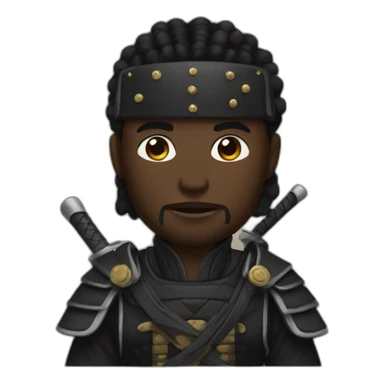 black samurai sticker
