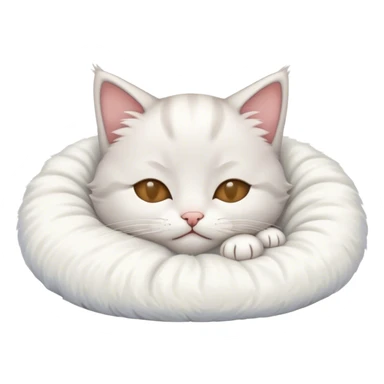 sleepy cozy kitten in bed sticker
