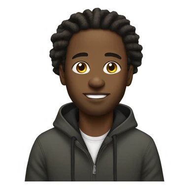 Black guy with locs wearing eagles hoodie  sticker