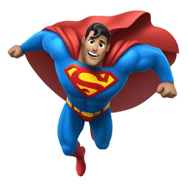 Superman flying sticker
