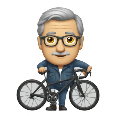 jean-pierre cousteix qui fait du velo sticker
