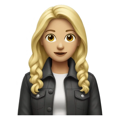 Blonde girl wearing jacket  sticker