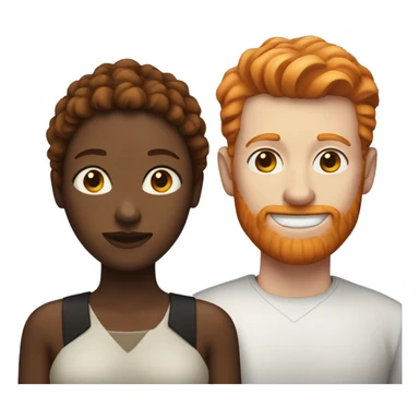 Ginger man with black woman sticker