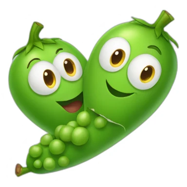 Two peas who love each other sticker