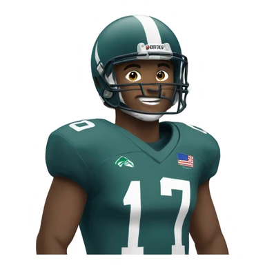 #7 football player sticker