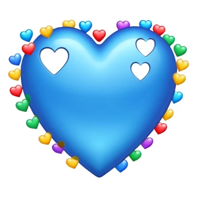 blue heart with confetti sticker