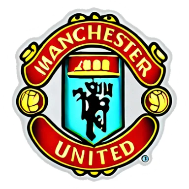 manchester united football logo sticker
