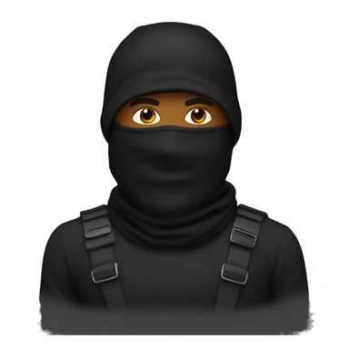 black balaclava sticker