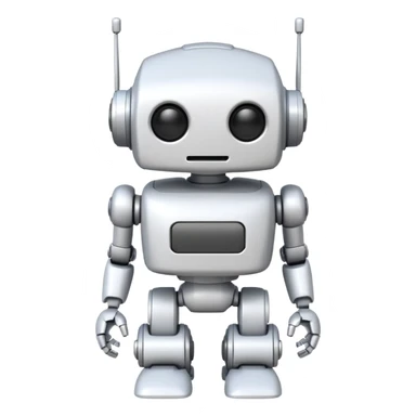 robot old cartoon simple kid toy white innocent funny gudget chatGPT adorable sticker