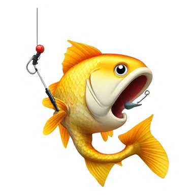 A fish fishing sticker