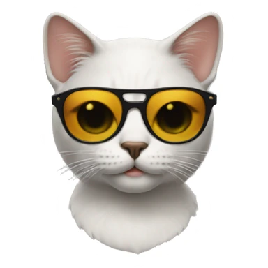 Cat with sunglasses sticker