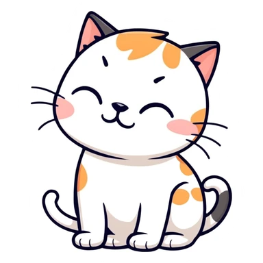 Cat giving kisses sticker