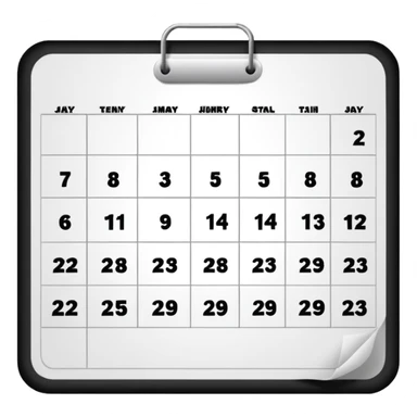 3 x 30 days calendar sticker