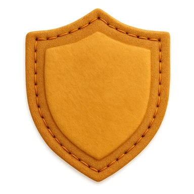<StylePrompt>
  <Name>Minimal Felt Appliqué Icon</Name>
  <Description>
    A soft, handcrafted felt icon style with lightly padded forms, simple shapes, and clean outlines. Features slightly more visible stitching for tactile charm while maintaining a low-detail aesthetic.
  </Description>
  <VisualProperties>
    <Material>Felt</Material>
    <Texture>Soft, matte surface with subtle fiber detail</Texture>
    <Stitching>
      <Type>Threaded edge stitch</Type>
      <Color>Muted orange or warm brown</Color>
      <Pattern>Evenly spaced running stitch around edges</Pattern>
      <Thickness>Medium (approximately 10% more pronounced than minimal)</Thickness>
      <Contrast>Moderate (stitch color clearly distinct from base felt)</Contrast>
    </Stitching>
    <Padding>Low to moderate—slightly raised but not deeply dimensional</Padding>
    <Edges>Smooth and rounded with clean curves</Edges>
    <ColorPalette>
      <Primary>Warm yellows, oranges, and browns</Primary>
      <Accent>Dark brown for facial features</Accent>
      <Background>Neutral off-white or soft beige</Background>
    </ColorPalette>
  </VisualProperties>
  <FacialFeatures>
    <Eyes>Small round dots</Eyes>
    <Nose>Simple oval or triangle</Nose>
    <Mouth>Minimal curved line or none</Mouth>
    <DetailLevel>Low</DetailLevel>
  </FacialFeatures>
  <Rendering>
    <Lighting>Soft and diffused</Lighting>
    <Shadows>Subtle, barely visible</Shadows>
    <Perspective>Front or side profile, flat angle</Perspective>
  </Rendering>
  <Applicability>
    <SubjectType>Animals, symbols, objects</SubjectType>
    <OutputFormat>Icon, patch, or sticker</OutputFormat>
  </Applicability>
</StylePrompt>

{subject} = shield sticker
