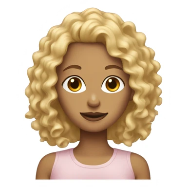 Curly blonde woman  sticker