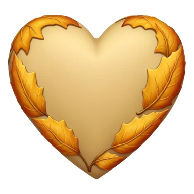 Beige Autumn heart sticker