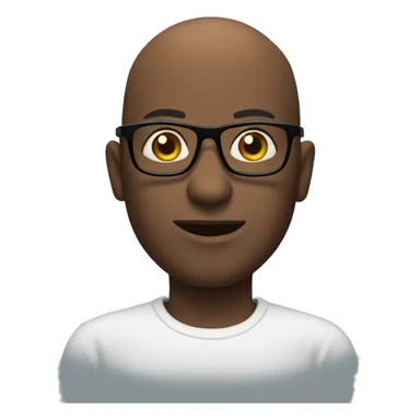 Bald Blackman with glasses  sticker