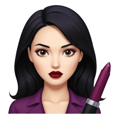 “Emoji girl, femme fatale, black hair. megan fox vibes sticker