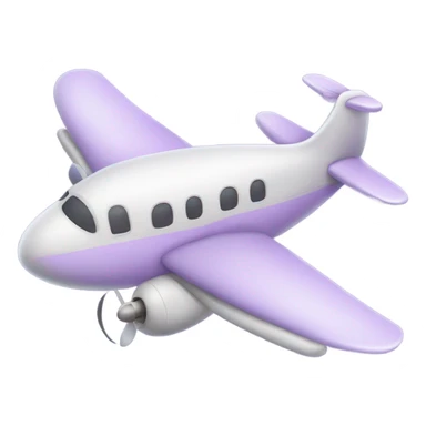 Cute light purple airplane  sticker