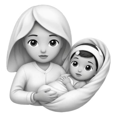 Newborn B&W with female sticker