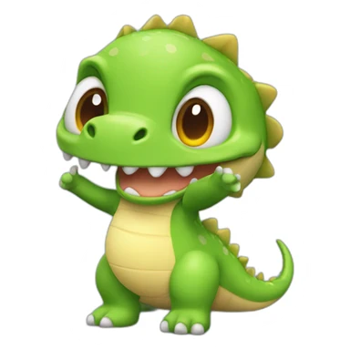 cute dinosaur figure sticker