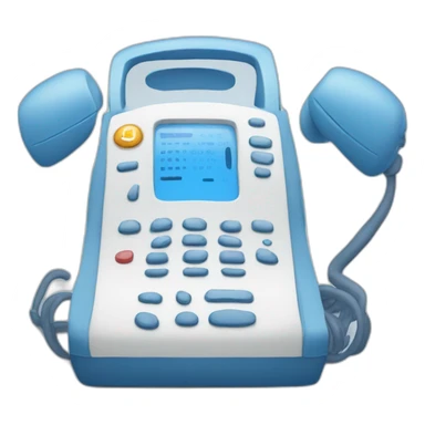 blue handset receiver sticker