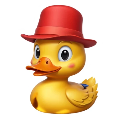 carnival duck with red hat sticker